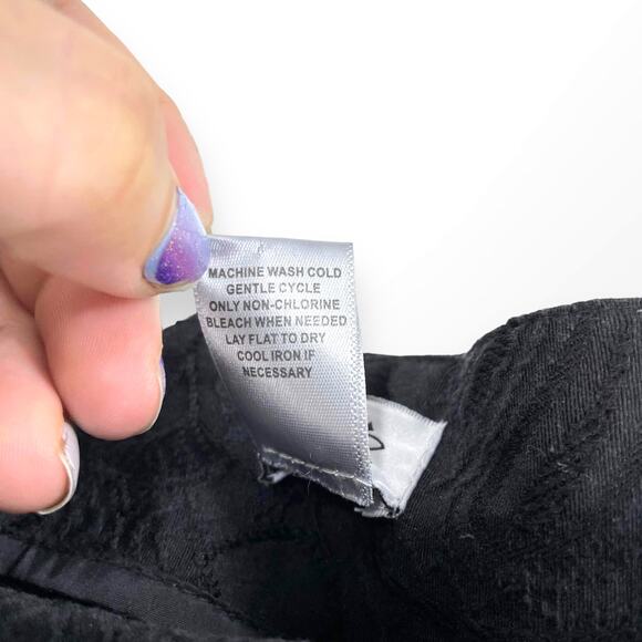 00s CACHE Vintage Black Geometric Print Pull On Pants - Picture 5 of 13